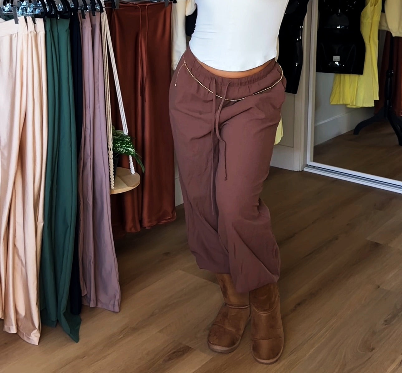 Wide leg linen pants